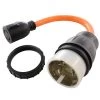 1.5 ft. 50 Amp 125-Volt/250-Volt SS2-50/ CS6365 Locking Plug to L14-30 30-Amp 4-Prong Generator Adapter Cord by AC WORKS -AC WORKS Shop ac works generator cords ss2l1430 018 64 1000