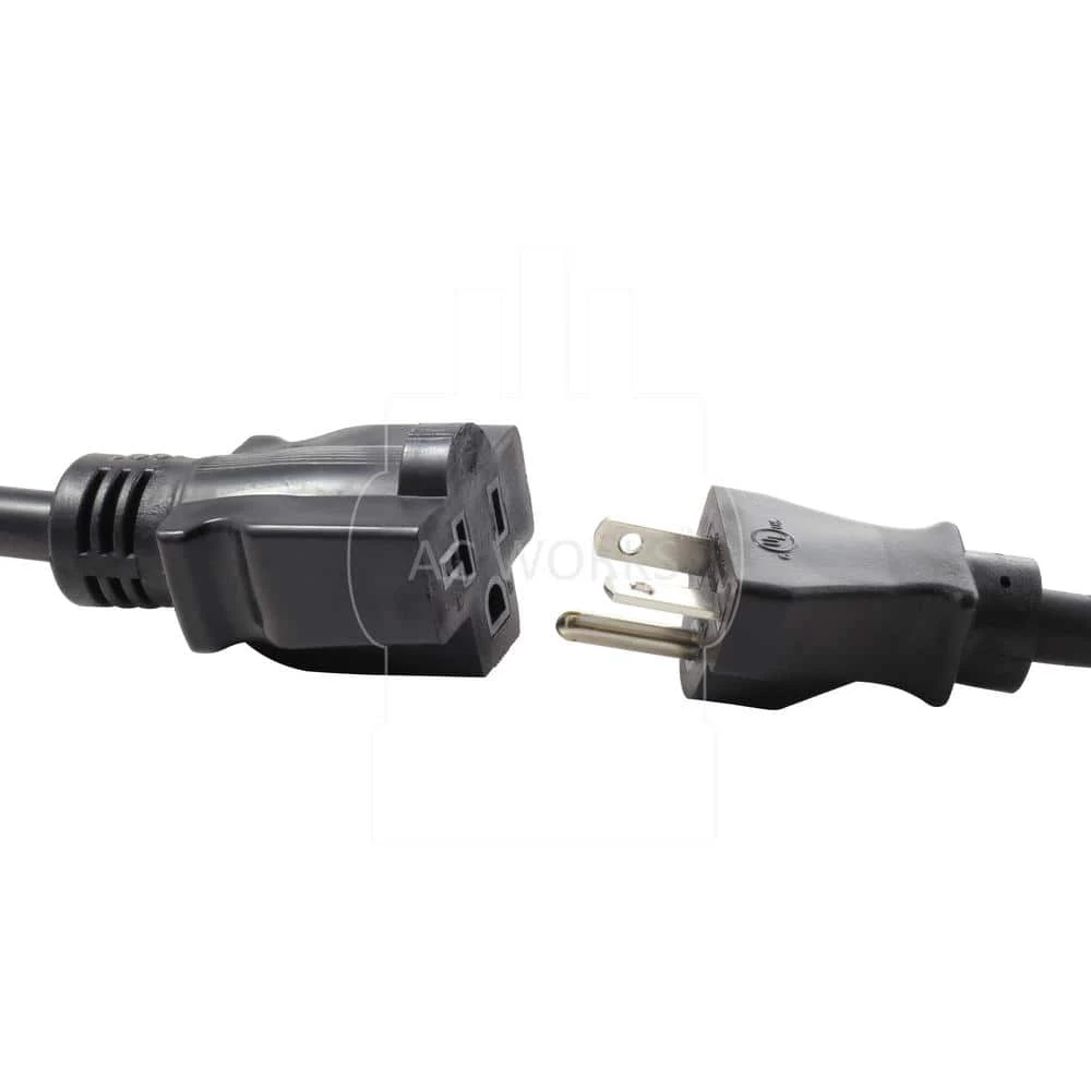 AC Connector 1 ft. 12 AWG 15 Amp to 20 Amp Plug Adapter Cord NEMA 5-15P to 5-15/20R (20 Amp T-Blade) by AC WORKS 7 AC Connector 1 ft. 12 AWG 15 Amp to 20 Amp Plug Adapter Cord NEMA 5-15P to 5-15/20R (20 Amp T-Blade) by AC WORKS - Image 5