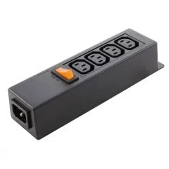 IEC IT/Server/PDU Power Strip 7-1/2 in. Housing IEC C14 Inlet to (4) IEC C13 Sheet F by AC WORKS