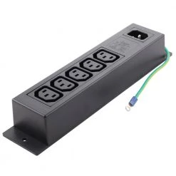IEC IT/Server/PDU Power Strip IEC C14 Inlet to (5) IEC C13 Outlets (Sheet F) with Grounding by AC WORKS