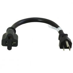 AC WORKS Shop 28 AC Connectors 1 ft. 12/3 SJTW 15Amp to 20 Amp Adapter Cord by AC WORKS