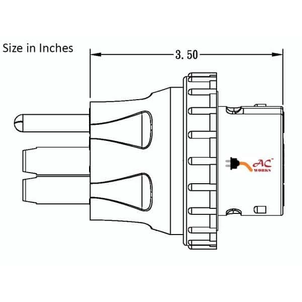 AC Connectors NEMA 14-50P 4-Prong 50 Amp RV/Generator Plug to RV/Marine 50 Amp Detachable Inlet Adapter by AC WORKS 7 AC Connectors NEMA 14-50P 4-Prong 50 Amp RV/Generator Plug to RV/Marine 50 Amp Detachable Inlet Adapter by AC WORKS - Image 5