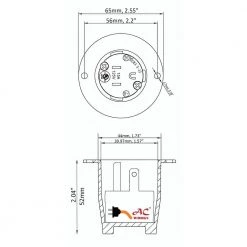 15-Amp 125-Volt NEMA 5-15P Flanged Power Input Inlet with Weather Covers by AC WORKS -AC WORKS Shop ac works power inlets asin515p wc 44 1000