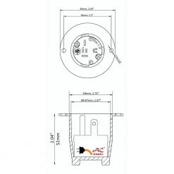 20-Amp 125-Volt NEMA 5-20P Flanged Power Input Inlet by AC WORKS -AC WORKS Shop ac works power inlets asin520p 1f 1000