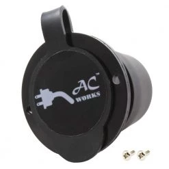 20-Amp 125-Volt NEMA 5-20P Flanged Power Input Inlet with Weather Cover by AC WORKS 12 20-Amp 125-Volt NEMA 5-20P Flanged Power Input Inlet with Weather Cover by AC WORKS -AC WORKS Shop ac works power inlets asin520p wc 1f 1000