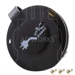 20-Amp Locking 4-Prong 125/250-Volt NEMA L14-20P Flanged Power Input Inlet With Weather Cover by AC WORKS -AC WORKS Shop ac works power inlets asinl1420p wc 1f 1000
