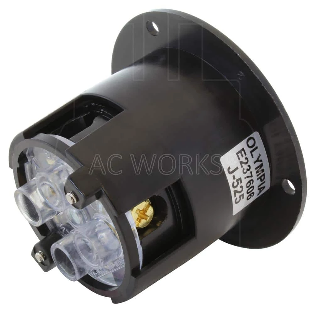 30-Amp Locking 4-Prong 125/250-Volt NEMA L14-30P Flanged Power Input Inlet by AC WORKS 7 30-Amp Locking 4-Prong 125/250-Volt NEMA L14-30P Flanged Power Input Inlet by AC WORKS - Image 5
