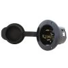 30-Amp Locking 4-Prong 125/250-Volt NEMA L14-30P Flanged Power Input Inlet With Weather Cover by AC WORKS -AC WORKS Shop ac works power inlets asinl1430p fc 64 1000