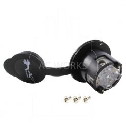 3-Phase 20 Amp 250-Volt 4-Prong NEMA L15-20P Flanged Power Input Inlet with Weather Cover by AC WORKS -AC WORKS Shop ac works power inlets asinl1520pfc 4f 1000