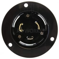 30-Amp Locking 3-Prong 125-Volt NEMA L5-30P Flanged Power Input Inlet by AC WORKS 10 30-Amp Locking 3-Prong 125-Volt NEMA L5-30P Flanged Power Input Inlet by AC WORKS -AC WORKS Shop ac works power inlets asinl530p 4f 1000
