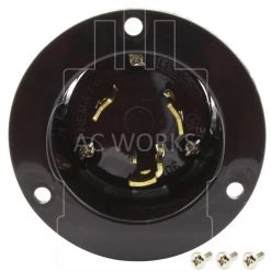 30 Amp Locking 3-Prong 250-Volt NEMA L6-30P Flanged Power Input Inlet by AC WORKS 9 30 Amp Locking 3-Prong 250-Volt NEMA L6-30P Flanged Power Input Inlet by AC WORKS -AC WORKS Shop ac works power inlets asinl630p 4f 1000