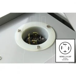 20 Amp Locking 4-Prong L14-20 Metal Heavy-Duty Generator Transfer Switch Inlet Box by AC WORKS -AC WORKS Shop ac works power inlets asl1420pbx d c3 1000
