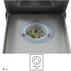 30 Amp Locking 4-Prong L14-30 Metal Heavy-Duty Generator Transfer Switch Inlet Box by AC WORKS -AC WORKS Shop ac works power inlets asl1430pbx d c3 1000