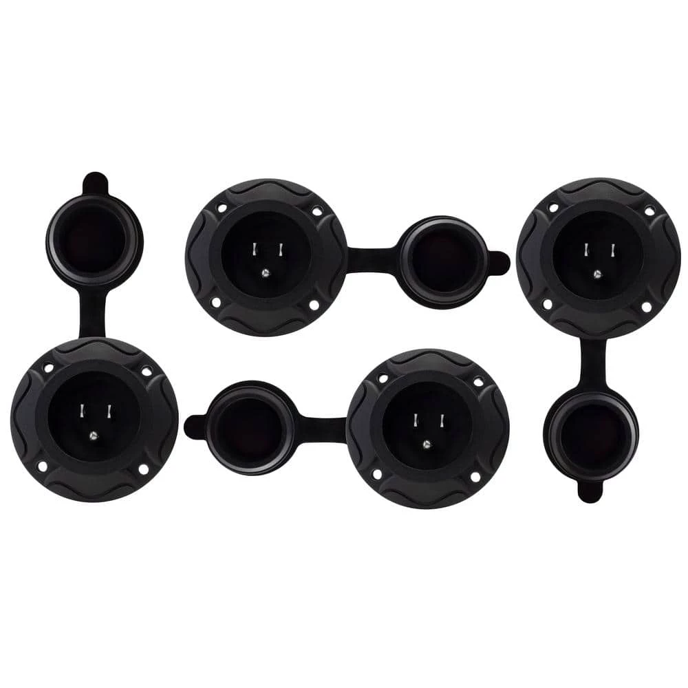 1.5 ft. 12/3 15 Amp 125-Volt NEMA 5-15P Flanged Power Input Inlet Extension Cord with Cover by AC WORKS 8 1.5 ft. 12/3 15 Amp 125-Volt NEMA 5-15P Flanged Power Input Inlet Extension Cord with Cover by AC WORKS - Image 6