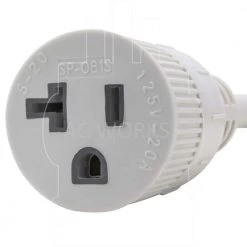 1.5 ft. 12/3 15 Amp 125-Volt NEMA 5-15P Flanged Power Input Inlet Extension Cord with Cover by AC WORKS -AC WORKS Shop ac works power inlets in515520wt 1f 1000