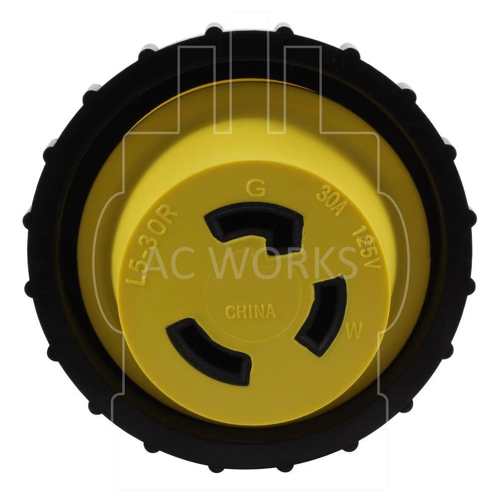 AC Connectors RV/Marine Adapter 30 Amp 3-Prong Locking Plug to 30 Amp RV/Marine L5-30R Detachable Inlet by AC WORKS 6 AC Connectors RV/Marine Adapter 30 Amp 3-Prong Locking Plug to 30 Amp RV/Marine L5-30R Detachable Inlet by AC WORKS - Image 4