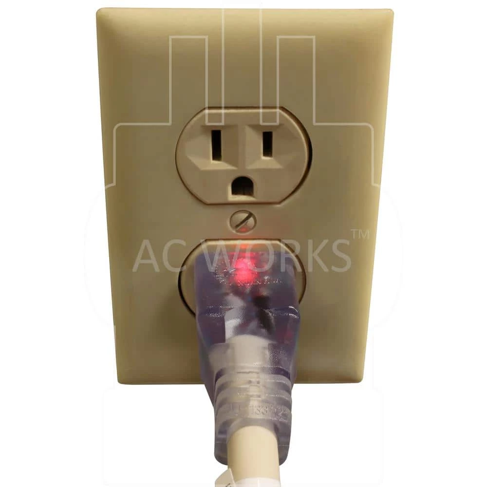 5 ft. 15-Amp 12/3 Heavy Duty Tri-Outlet Power Strip Cord with Power Indicator by AC WORKS 7 5 ft. 15-Amp 12/3 Heavy Duty Tri-Outlet Power Strip Cord with Power Indicator by AC WORKS - Image 5