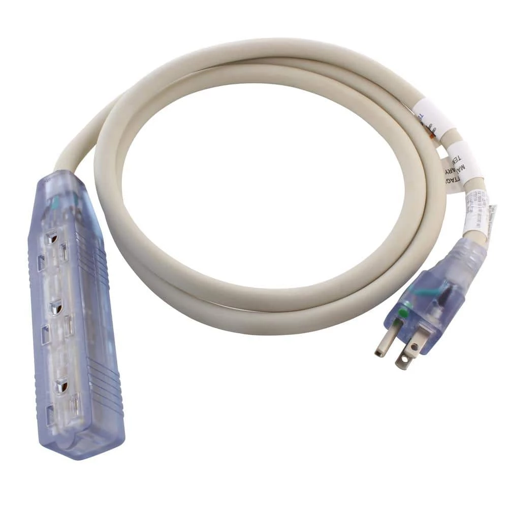 5 ft. 15-Amp 12/3 Heavy Duty Tri-Outlet Power Strip Cord with Power Indicator by AC WORKS 3 5 ft. 15-Amp 12/3 Heavy Duty Tri-Outlet Power Strip Cord with Power Indicator by AC WORKS