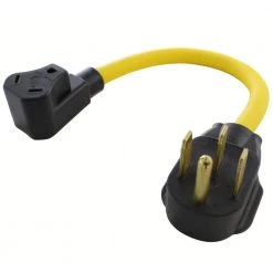 1.5 ft. 14-50P RV/Generator/Range Plug to 30 Amp RV Adapter by AC WORKS