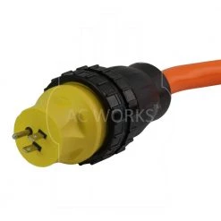 RV/Marine Adapter Regular Household 15 Amp Plug to 50 Amp RV/Marine Locking Female Connector by AC WORKS -AC WORKS Shop ac works rv marine cords rv515ss2 76 1000
