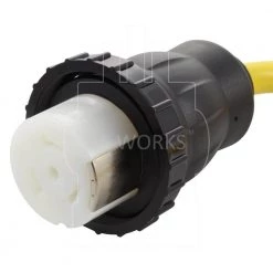 AC Connectors 1.5 ft. 10/3 Household 5-15P 15 Amp Plug to RV/Marine 50 Amp Detachable Inlet Adapter by AC WORKS -AC WORKS Shop ac works rv marine cords s515m50 018 1f 1000