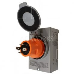 Transfer Switch/Temp Power Adapter L14-30P 30 Amp 4-Prong Locking Plug to CS6364 50 Amp Locking Female Connector by AC WORKS -AC WORKS Shop ac works transfer switch accessories adtel1430 31 1000