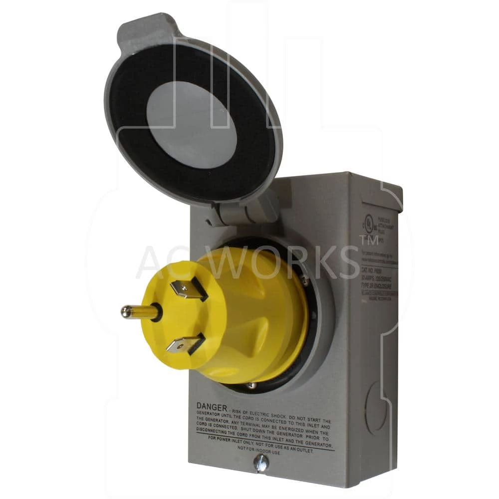 Transfer Switch/Temp Power Adapter RV 30 Amp Plug to CS6364 50 Amp Locking Female Connector by AC WORKS 8 Transfer Switch/Temp Power Adapter RV 30 Amp Plug to CS6364 50 Amp Locking Female Connector by AC WORKS - Image 6