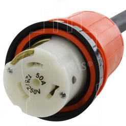10 ft. Generator L14-30P 30 Amp 4-Prong Plug to 50 Amp RV/Marine Power Inlet Adapter Cord by AC WORKS -AC WORKS Shop ac works transfer switch accessories l1430m50 010e 1f 1000