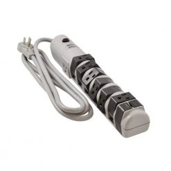 8-Outlet 6 ft. SJT 14/3 Rotating Power Strip with Surge Protection by AC WORKS