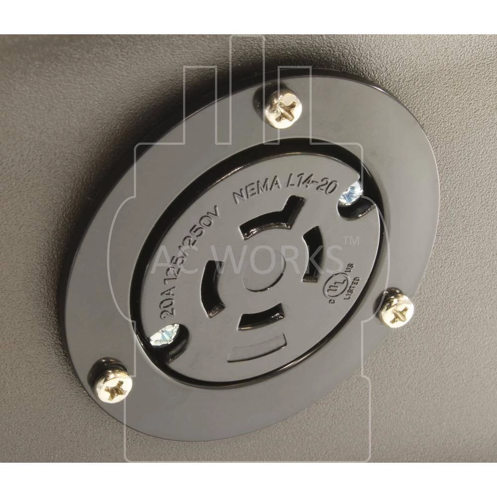 20 Amp 125/250-Volt NEMA L14-20R Flanged Mounting Locking Industrial Grade Outlet Receptacle by AC WORKS 8 20 Amp 125/250-Volt NEMA L14-20R Flanged Mounting Locking Industrial Grade Outlet Receptacle by AC WORKS - Image 6