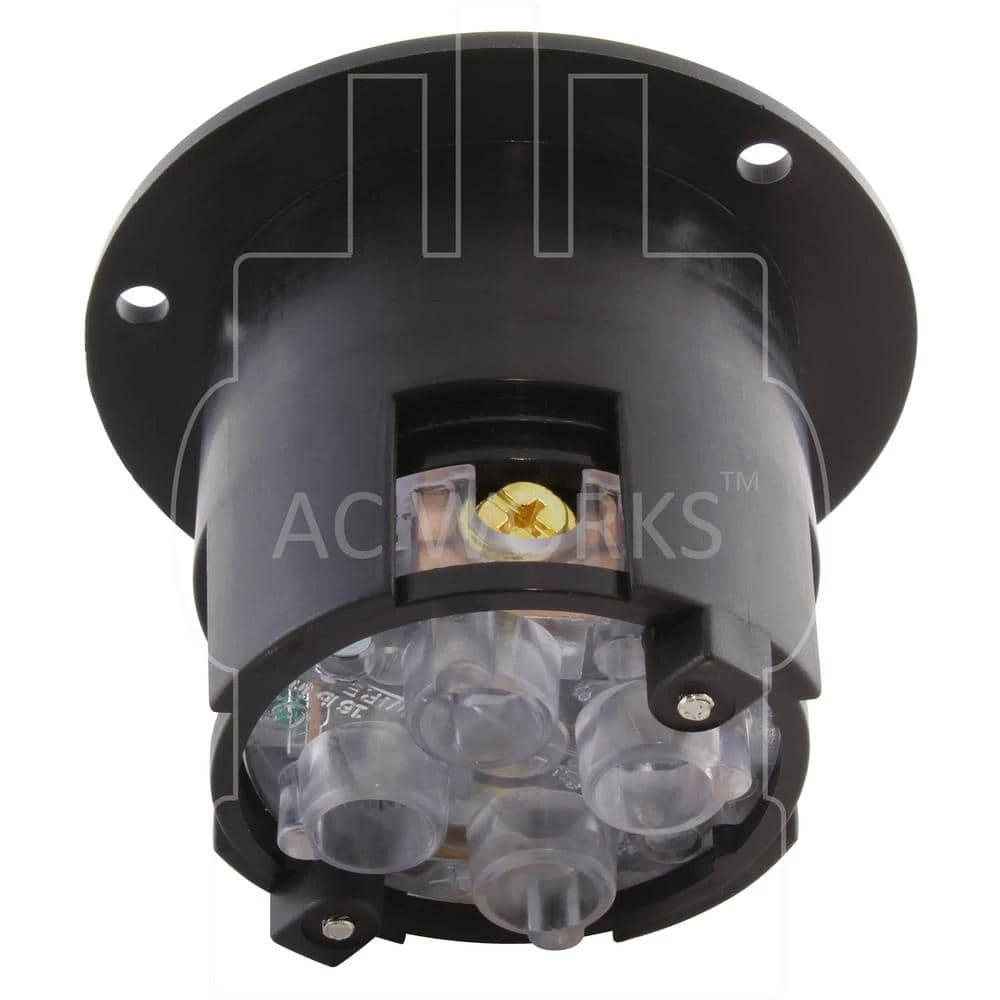 30 Amp 125/250-Volt NEMA L14-30R Flanged Mounting Locking Industrial Grade Outlet Receptacle by AC WORKS 7 30 Amp 125/250-Volt NEMA L14-30R Flanged Mounting Locking Industrial Grade Outlet Receptacle by AC WORKS - Image 5