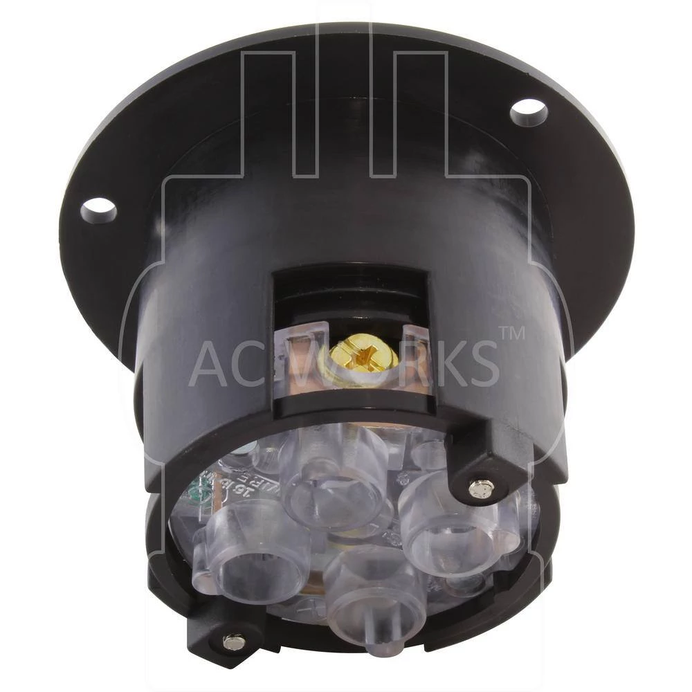 3-Phase 30 Amp 250-Volt NEMA L15-30R Flanged Mounting Locking Industrial Grade Receptacle by AC WORKS 6 3-Phase 30 Amp 250-Volt NEMA L15-30R Flanged Mounting Locking Industrial Grade Receptacle by AC WORKS - Image 4