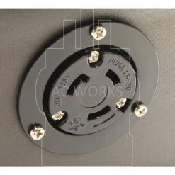 30-Amp 125-Volt NEMA L5-30R Flanged Mounting Locking Industrial Grade SIngle Outlet Receptacle by AC WORKS -AC WORKS Shop black ac works electrical outlets receptacles asoul530r 31 1000