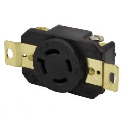 20-Amp 125/250-Volt NEMA L14-20R Flush Mounting Locking Industrial Grade Receptacle by AC WORKS