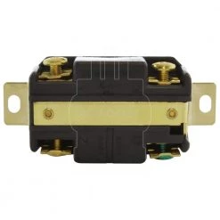 20 Amp 3-Phase 250-Volt L15-20R Flush Mount Locking Industrial Grade Outlet with UL and C-UL Certifications by AC WORKS -AC WORKS Shop black ac works electrical outlets receptacles fml1520r 1f 1000