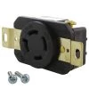 20 Amp 480-Volt 3-Phase Nema L16-20R Flush Mount Locking Industrial Grade Outlet by AC WORKS -AC WORKS Shop black ac works electrical outlets receptacles fml1620r 64 1000