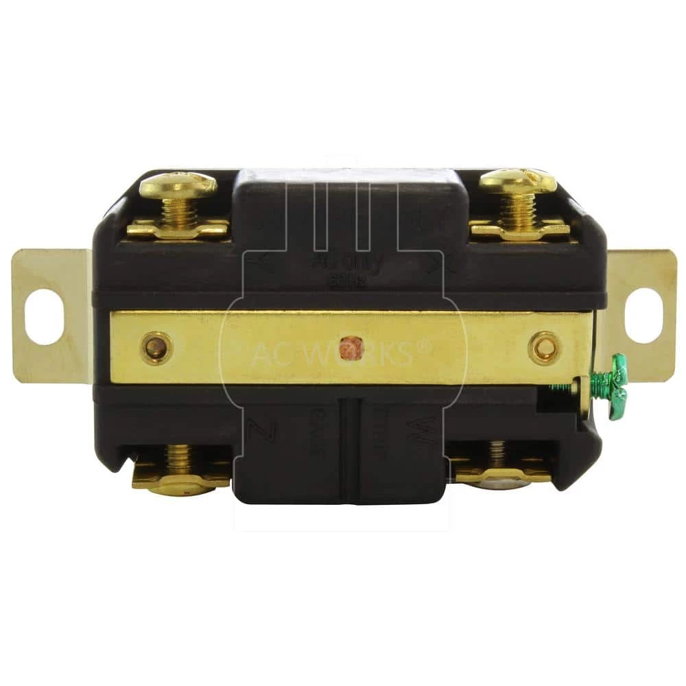20 Amp 120-Volt/280-Volt Nema L21-20R Flush Mount Locking Industrial Grade Outlet by AC WORKS 6 20 Amp 120-Volt/280-Volt Nema L21-20R Flush Mount Locking Industrial Grade Outlet by AC WORKS - Image 4