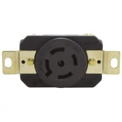 20 Amp 120-Volt/280-Volt Nema L21-20R Flush Mount Locking Industrial Grade Outlet by AC WORKS 9 20 Amp 120-Volt/280-Volt Nema L21-20R Flush Mount Locking Industrial Grade Outlet by AC WORKS -AC WORKS Shop black ac works electrical outlets receptacles fml2120r 4f 1000