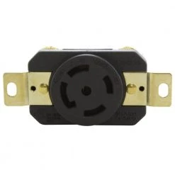 30 Amp 120-Volt/280-Volt Nema L21-30R Flush Mount Locking Industrial Grade Outlet by AC WORKS 9 30 Amp 120-Volt/280-Volt Nema L21-30R Flush Mount Locking Industrial Grade Outlet by AC WORKS -AC WORKS Shop black ac works electrical outlets receptacles fml2130r 4f 1000