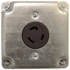 20-Amp 125-Volt NEMA L5-20R Flush Mounting Locking Industrial Grade Receptacle by AC WORKS -AC WORKS Shop black ac works electrical outlets receptacles fml520r 31 1000