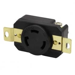 30-Amp 125-Volt NEMA L5-30R Flush Mounting Locking Industrial Grade Receptacle by AC WORKS