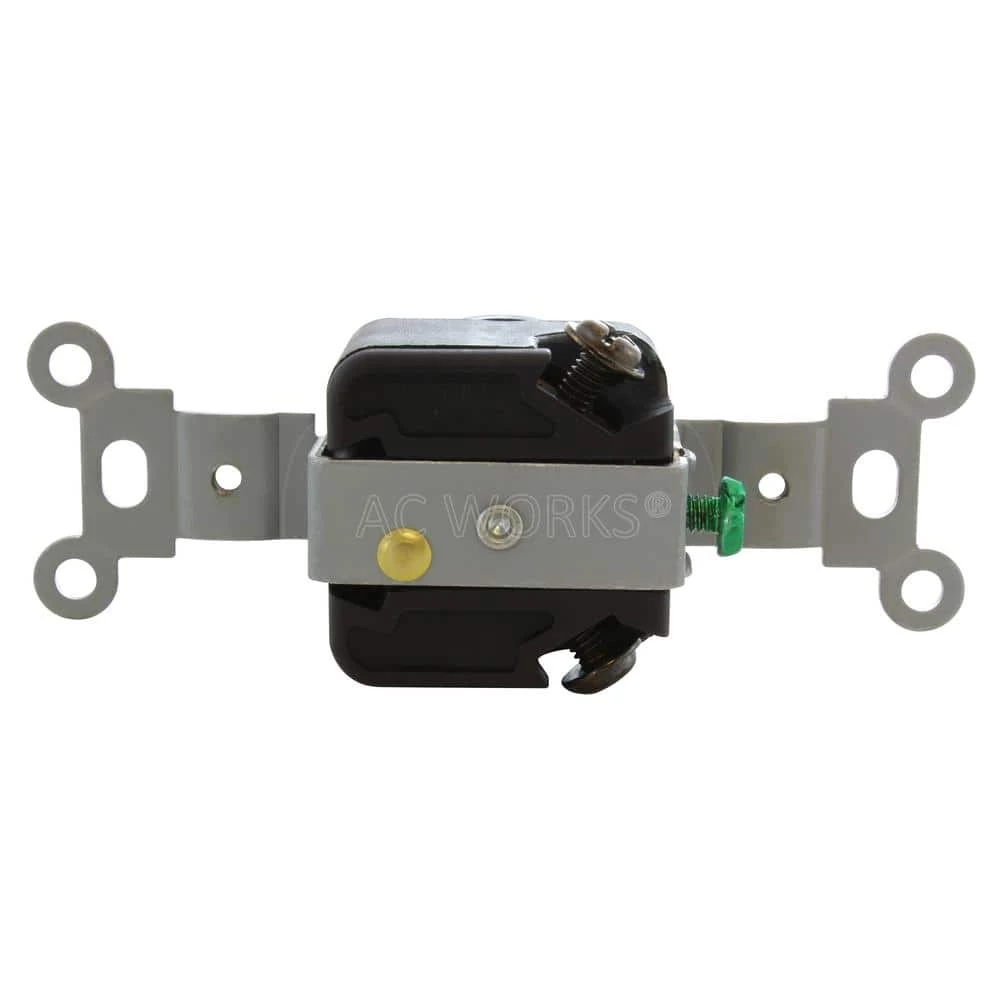 NEMA L6-15R 15 Amp 250-Volt Single Flush Mount Locking Industrial Grade Outlet in Black by AC WORKS 6 NEMA L6-15R 15 Amp 250-Volt Single Flush Mount Locking Industrial Grade Outlet in Black by AC WORKS - Image 4