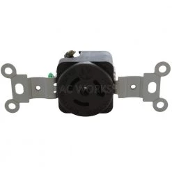 NEMA L6-15R 15 Amp 250-Volt Single Flush Mount Locking Industrial Grade Outlet in Black by AC WORKS 9 NEMA L6-15R 15 Amp 250-Volt Single Flush Mount Locking Industrial Grade Outlet in Black by AC WORKS -AC WORKS Shop black ac works electrical outlets receptacles fml615r 4f 1000