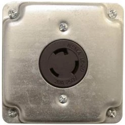 20-Amp 250-Volt NEMA L6-20R Flush Mounting Locking Industrial Grade Receptacle by AC WORKS -AC WORKS Shop black ac works electrical outlets receptacles fml620r 31 1000