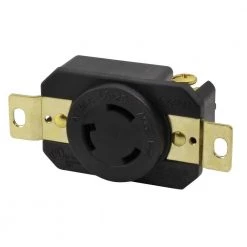 20-Amp 250-Volt NEMA L6-20R Flush Mounting Locking Industrial Grade Receptacle by AC WORKS