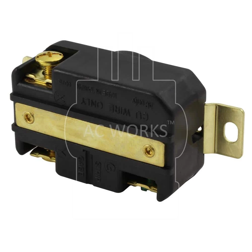 30-Amp 250-Volt NEMA L6-30R Flush Mounting Locking Industrial Grade Receptacle by AC WORKS 5 30-Amp 250-Volt NEMA L6-30R Flush Mounting Locking Industrial Grade Receptacle by AC WORKS - Image 3