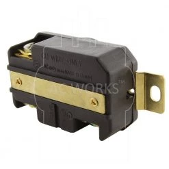 20 Amp 277-Volt NEMA L7-20R Flush Mounting Locking Industrial Grade Receptacle by AC WORKS -AC WORKS Shop black ac works electrical outlets receptacles fml720r 1f 1000