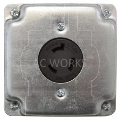 20 Amp 277-Volt NEMA L7-20R Flush Mounting Locking Industrial Grade Receptacle by AC WORKS -AC WORKS Shop black ac works electrical outlets receptacles fml720r 31 1000