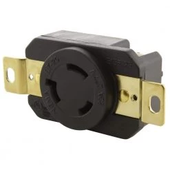 20 Amp 277-Volt NEMA L7-20R Flush Mounting Locking Industrial Grade Receptacle by AC WORKS