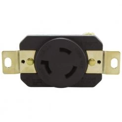 20 Amp 480-Volt Nema L8-20R Flush Mount Locking Industrial Grade Outlet by AC WORKS 9 20 Amp 480-Volt Nema L8-20R Flush Mount Locking Industrial Grade Outlet by AC WORKS -AC WORKS Shop black ac works electrical outlets receptacles fml820r 4f 1000